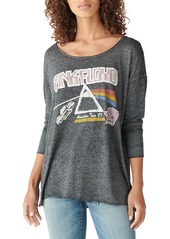 Lucky Brand Pink Floyd Prism Long Sleeve Cotton Blend Graphic Tee