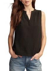 Lucky Brand Popover Gauze Sleeveless Top