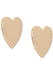 Lucky Brand Puffy Heart Statement Button Earrings - Gold