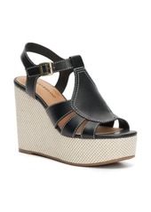 Lucky Brand Ressica Espadrille Wedge Sandal in Black at Nordstrom