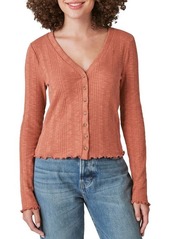 Lucky Brand Rib Button-Up Top