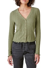 Lucky Brand Rib Button-Up Top in Asphault at Nordstrom Rack