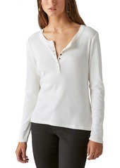 Lucky Brand Rib Cotton Henley in Rose Cloud at Nordstrom Rack