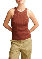 Lucky Brand Rib Linen & Cotton Sweater Tank