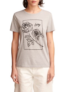 Lucky Brand Rose Graphic T-Shirt in Light Heather Grey at Nordstrom Rack