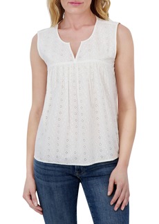 Lucky Brand Shiffly Eyelet Tank in Lucky White at Nordstrom Rack