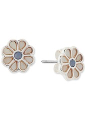 Lucky Brand Silver-Tone 3-Pc. Set Mixed Stone Daisy Earrings - Silver