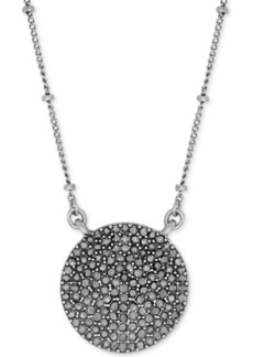 Lucky Brand Silver-Tone Carded Pave Necklace - Silver