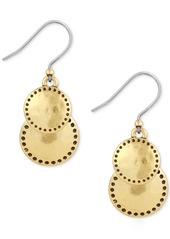 Lucky Brand Silver-Tone Double Drop Earrings - Gold