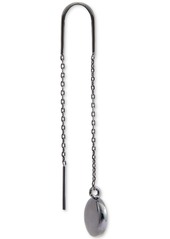 Lucky Brand Silver-Tone Happy Face Threader Earrings - Silver