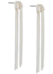 Lucky Brand Silver-Tone Knotted Strand Earrings - Silver