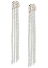 Lucky Brand Silver-Tone Knotted Strand Earrings - Silver