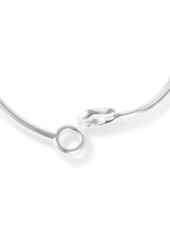 Lucky Brand Silver-Tone Linked Curved Bar Tension Bangle Bracelet