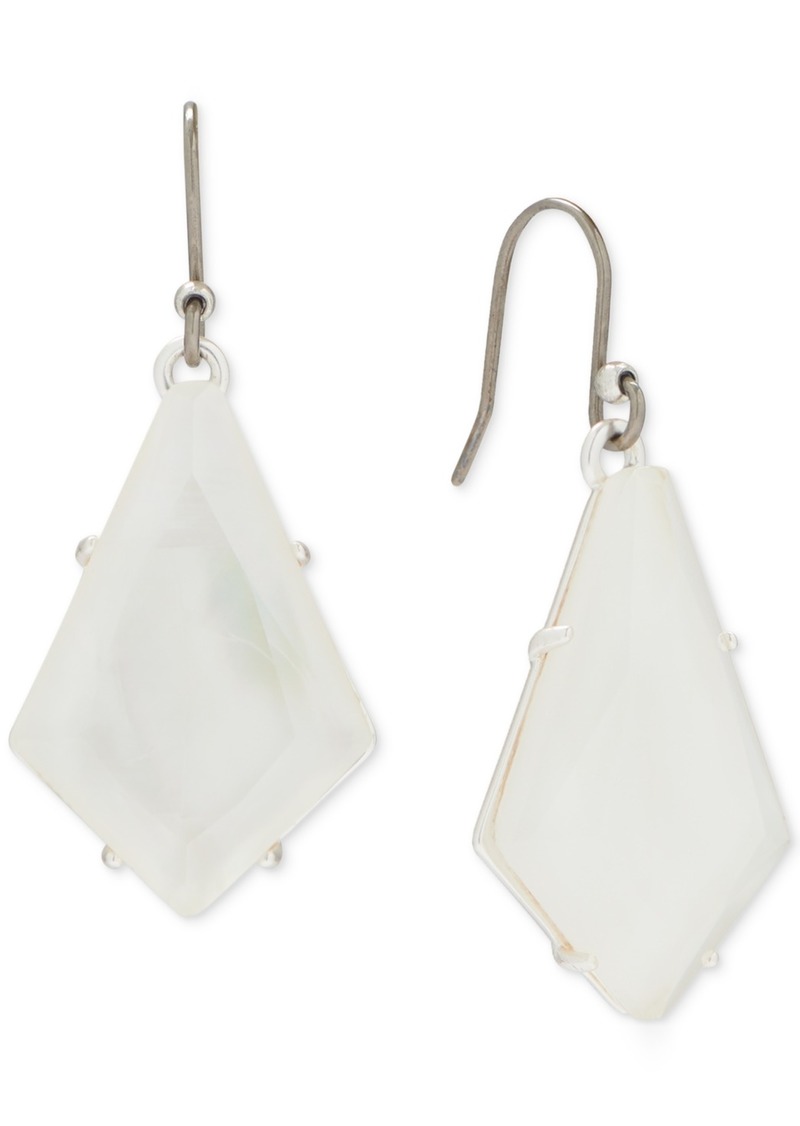 Lucky Brand Silver-Tone Opalescent Crystal Earrings - Silver