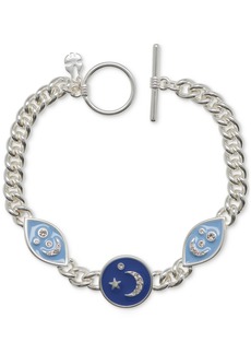 Lucky Brand Silver-Tone Pave Color Celestial Charm Link Bracelet - Gold