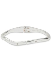 Lucky Brand Silver-Tone Pave Star-Accented Bangle Bracelet - Silver