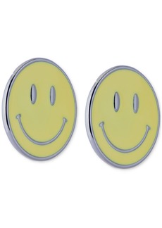Lucky Brand Silver-Tone Yellow Happy Face Pin - Silver