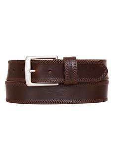 Lucky Brand Stitch Bar Leather Belt in Brown at Nordstrom Rack