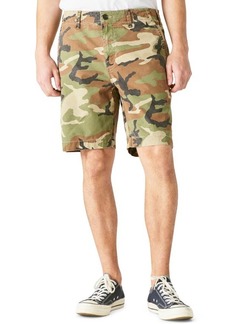 Lucky Brand Stretch Twill Flat Front Shorts in Camo Multi at Nordstrom
