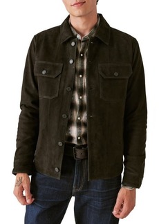 Lucky Brand Suede Military Shirt Jacket