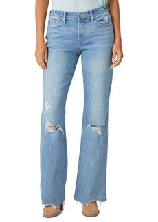 Lucky Brand Sweet Distressed Raw Hem Flare Jeans