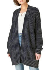 Lucky Brand Textured Long Cardigan in Eveningblue Acidwash at Nordstrom