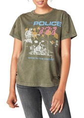 Lucky Brand The Police Graphic Cotton Boyfriend Tee in Grape Leaf at Nordstrom