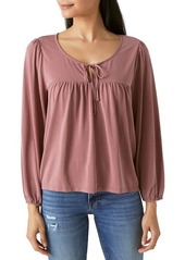 Lucky Brand Tie Front Top