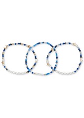 Lucky Brand Two-Tone 3-Pc. Set Star & Mixed Bead Stretch Bracelets - Two Tone