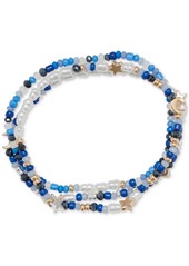 Lucky Brand Two-Tone 3-Pc. Set Star & Mixed Bead Stretch Bracelets - Two Tone