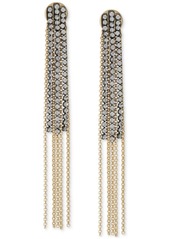 Lucky Brand Two-Tone Crystal & Chain Fringe Statement Earrings - Ttone