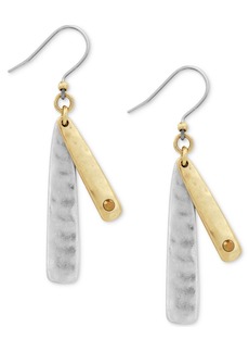 Lucky Brand Two-Tone Double-Layer Linear Drop Earrings - Two-Tone