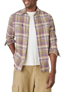 Lucky Brand Utility Cloud Soft Plaid Flannel Button-Up Shirt