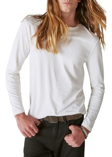 Lucky Brand Venice Burnout Cotton Blend Long Sleeve T-Shirt