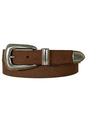 Lucky Brand Western Suede Belt - Distressed White
