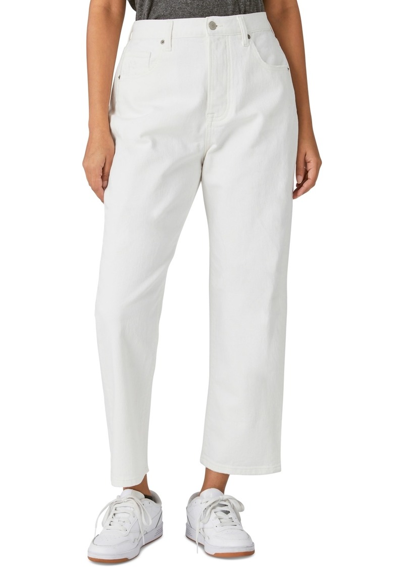 Lucky Brand Women's 90's Loose Cropped High-Rise Jeans - Spring White Dest