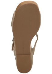 Lucky Brand Women's Adario Adjustable Ankle-Strap Wedge Sandals - Dune Suede