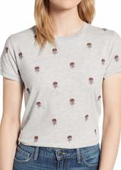 Lucky Brand Women's All Over Embroidered TEE  S