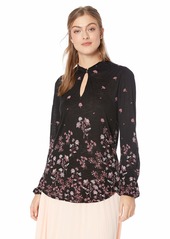 Lucky Brand Women's Allover Floral TOP  L