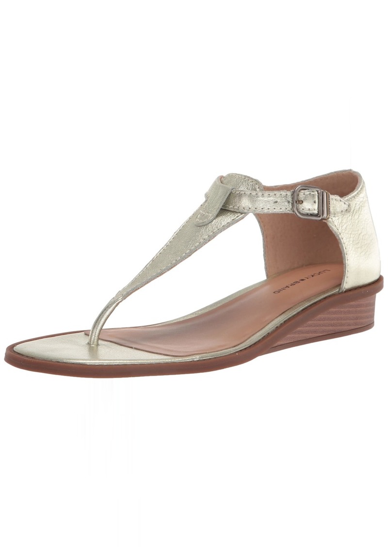 Lucky Brand Women's Annamae T-Strap Sandal Wedge