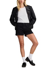 Lucky Brand Women's Ava Denim Roll-Cuff Shorts - Clean Black