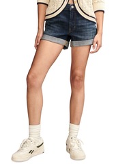Lucky Brand Women's Ava Mid Rise Denim Shorts - Starry Night Rolled