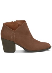 Lucky Brand Women's Bellita Asymmetrical Cutout Block-Heel Booties - Seneca Rock Leather