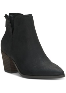 Lucky Brand Women's Beylon Cutout Ankle Booties - Black Leather
