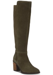 Lucky Brand Women's Bonnay Knee-High Block-Heel Boots - Mink Suede