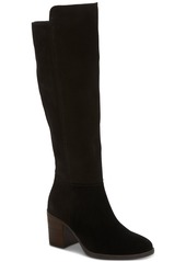 Lucky Brand Women's Bonnay Knee-High Block-Heel Boots - Mink Suede