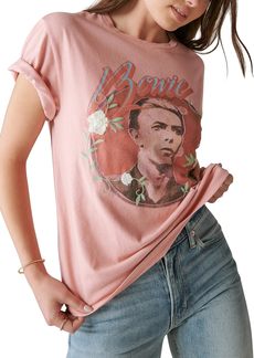 Lucky Brand Women's Bowie Embroidery Boyfriend Tee