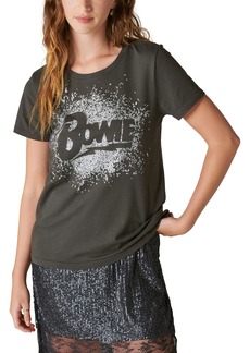 Lucky Brand Women's Bowie Sparkle Classic Crew Tee