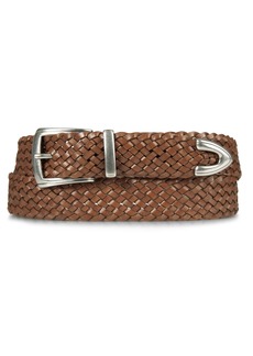 Lucky Brand Women's Western Style Leather Belts Braided-Tan