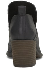 Lucky Brand Women's Branndi Block-Heel Slip-On Booties - Black Leather